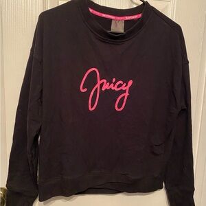 Juicy Couture Black Sweatshirt with Vibrant Pink Script
